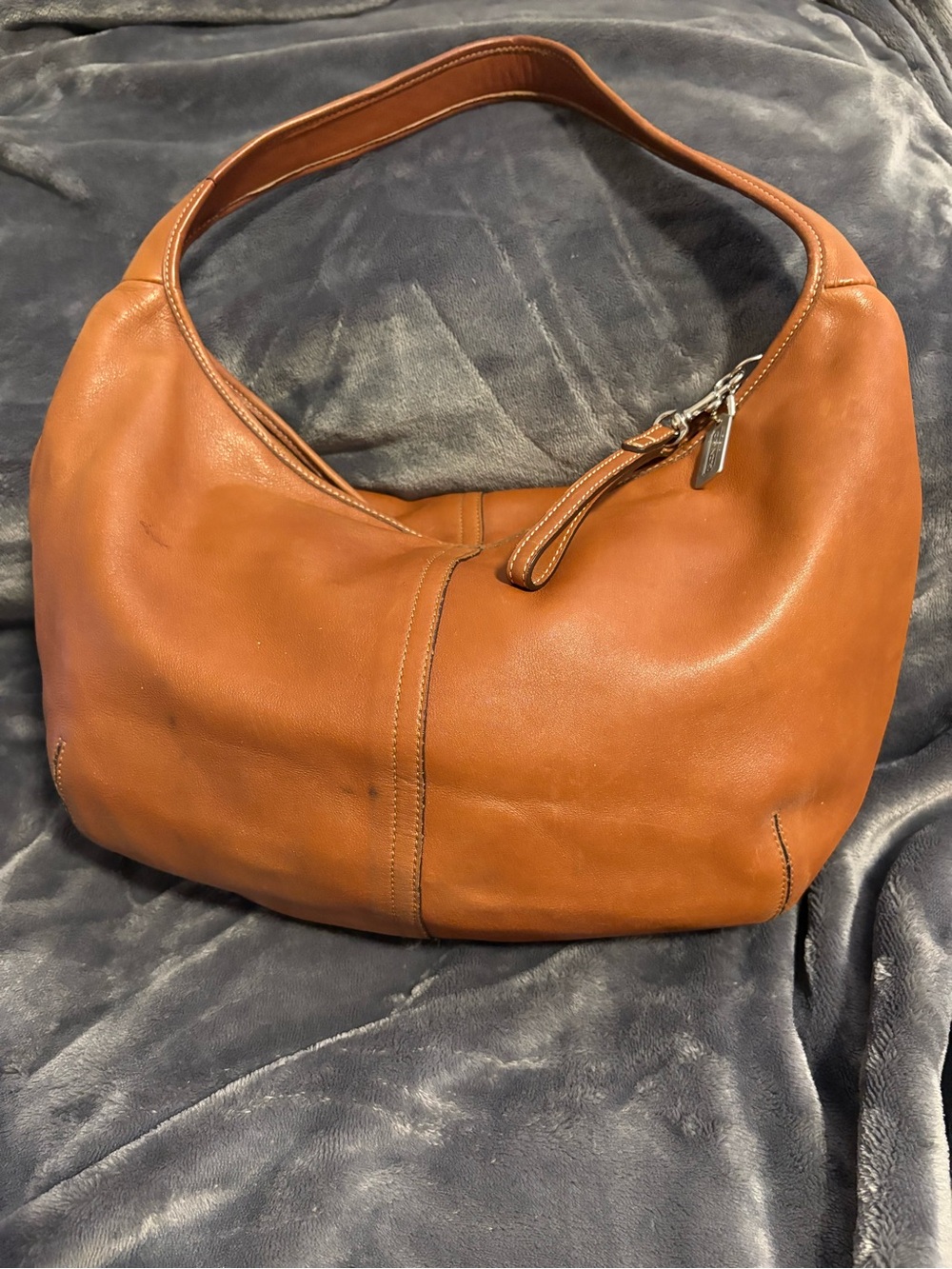 Y2K Vintage Coach Ergo Hobo Shoulder Bag Brown Butterscotch Leather